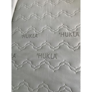 cama de madera blanco 160x200cm con 2 colchones de 90x200cm