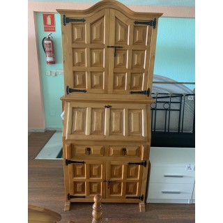 escritorio/armario de secretaria de pino