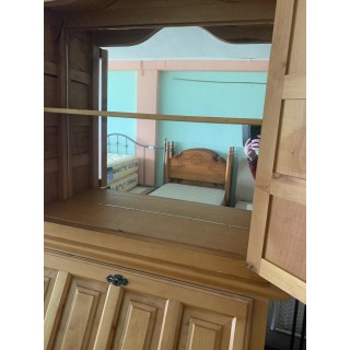 escritorio/armario de secretaria de pino