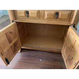 escritorio/armario de secretaria de pino