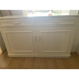 aparador de bamboo blanca sintetico